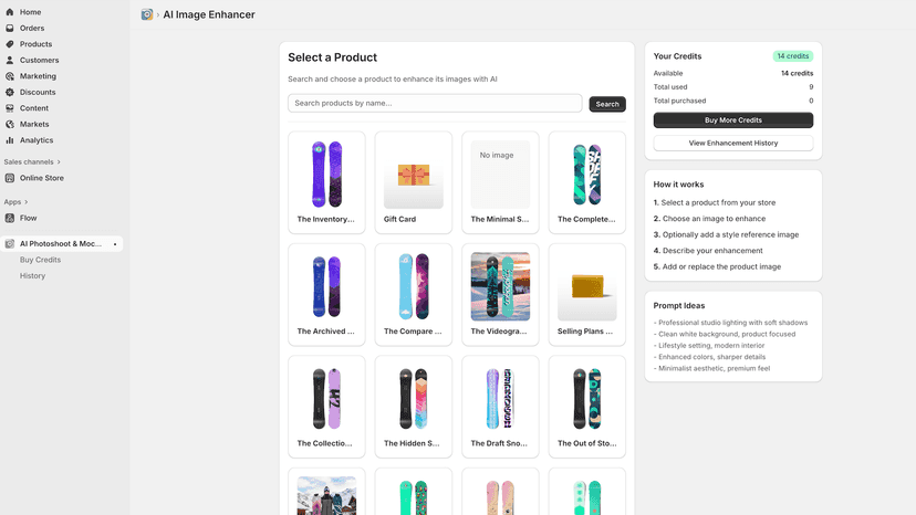 Select a product image.