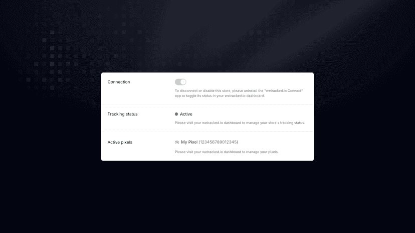 connected and tracking