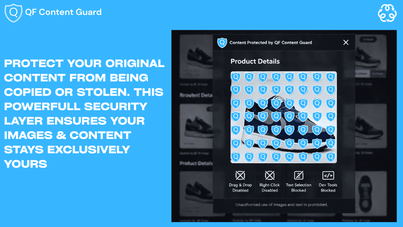 Product image protection with anti-theft overlay.