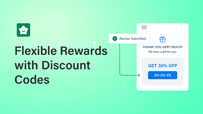 Send discount code rewards for 5-star ratings as you like