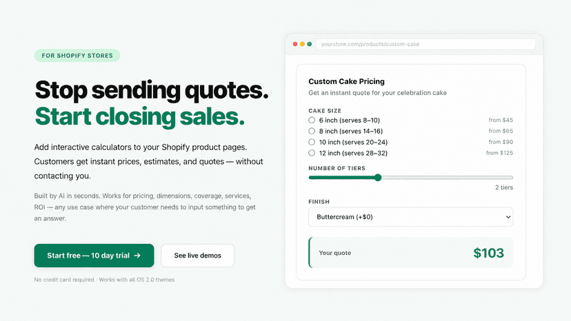 Build calculators with CalcAI