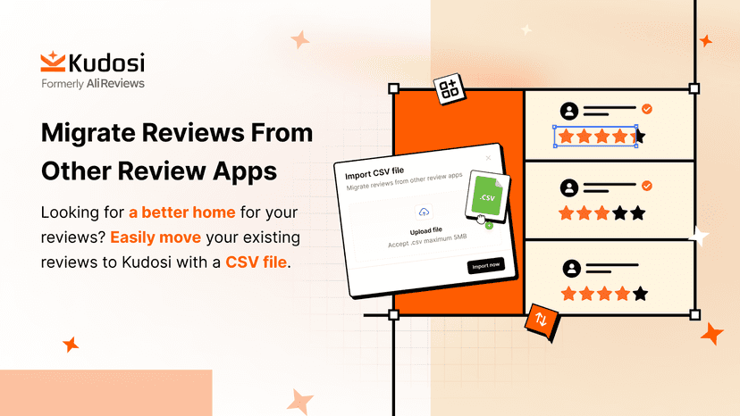 Kudosi (Ali Reviews) migrate reviews from other reviews apps