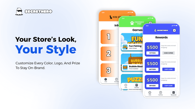 Custom rewards and games styled for your store look