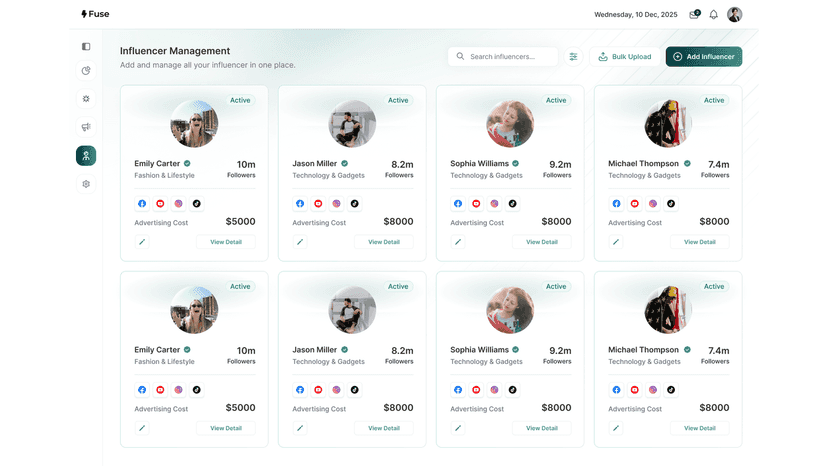 Influencers Management