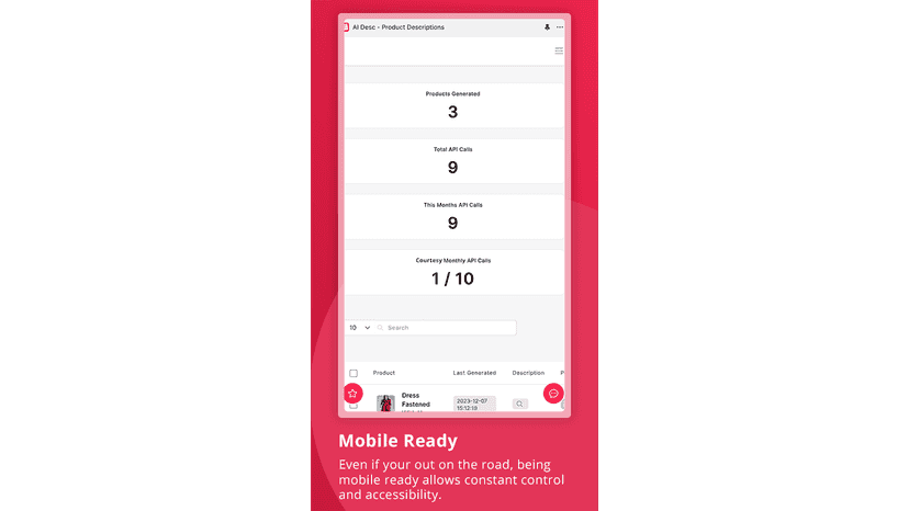 AI Product Descriptions - Mobile Ready