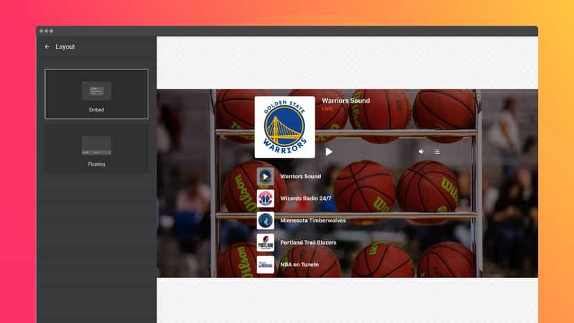 Embed layout to fit perfectly into your website’s content zone