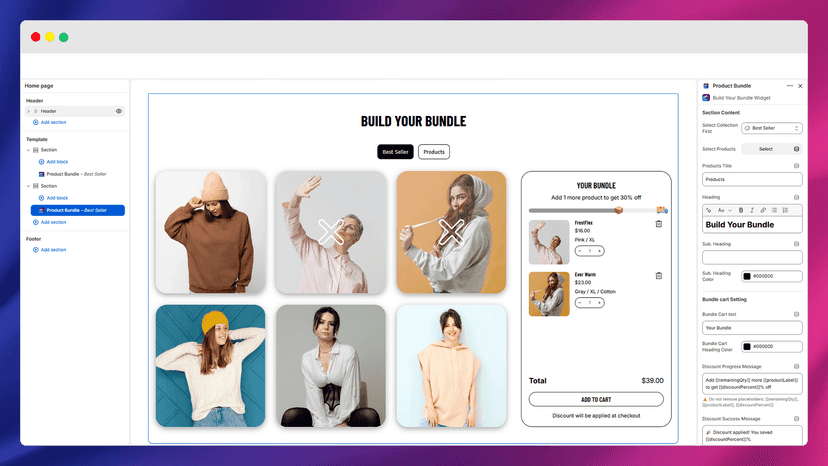 Bundle App - Cart View