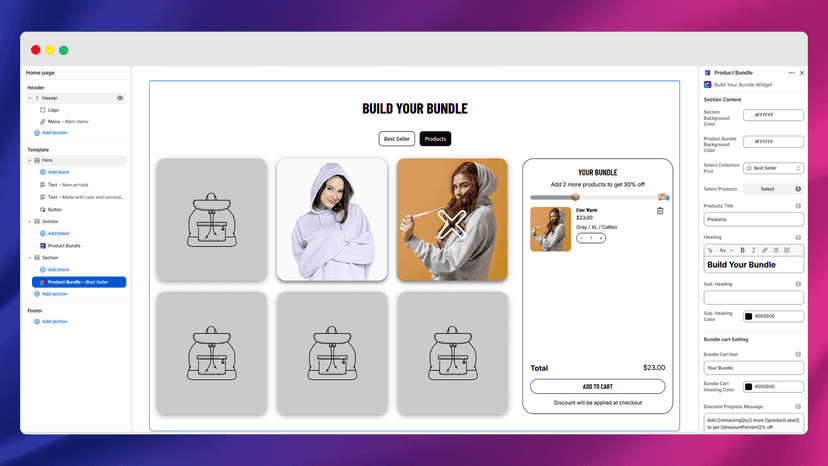 Bundle App - Product Tab