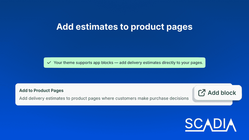 Theme setup: Add delivery block to product pages