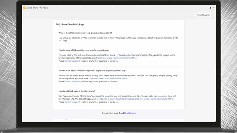 FAQ page & accordion faq
