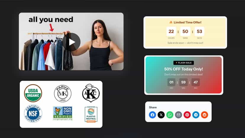 Add videos, certificates, flash sale banners etc in Sumo app