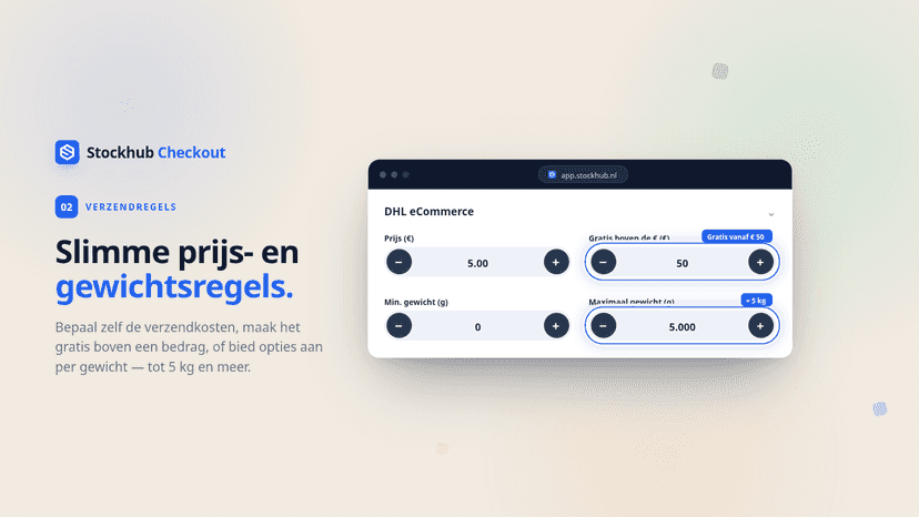 Slimme prijs- en gewichtsregels