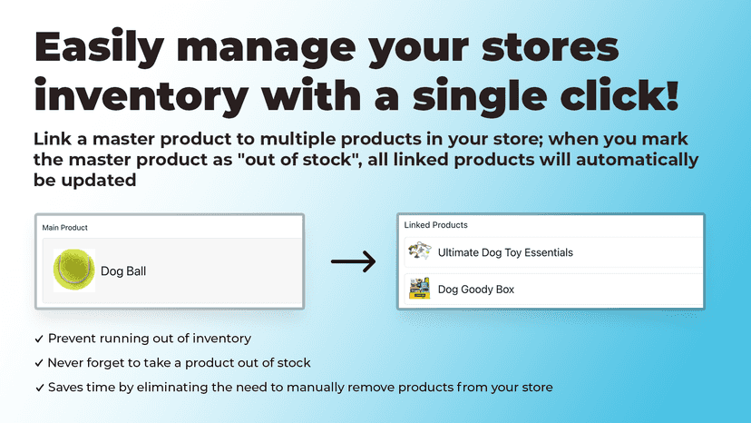 set product out of stock with one click