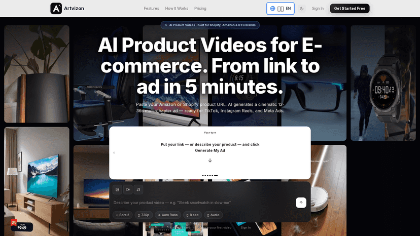Examples of AI generated product video ads