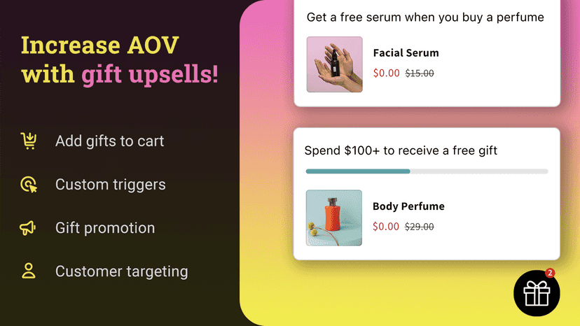 Free gift upsells by AppHero