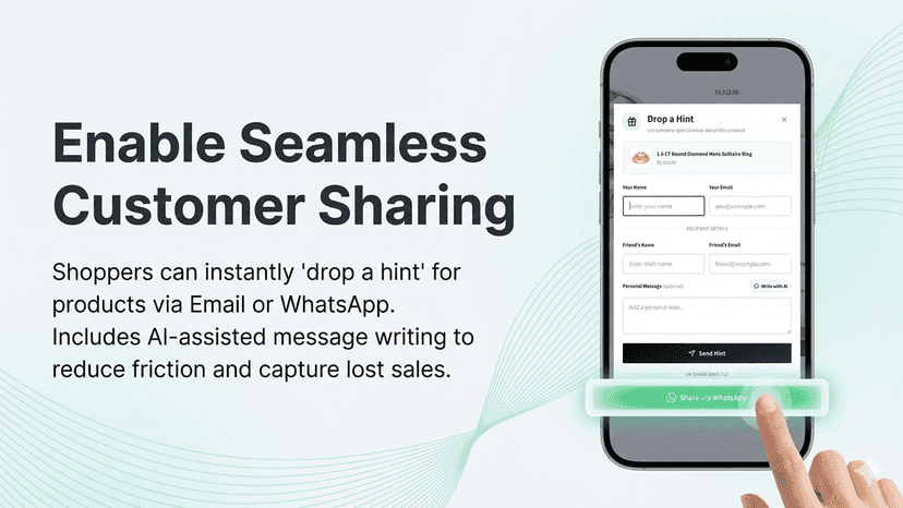 Customer sharing - drop a hint
