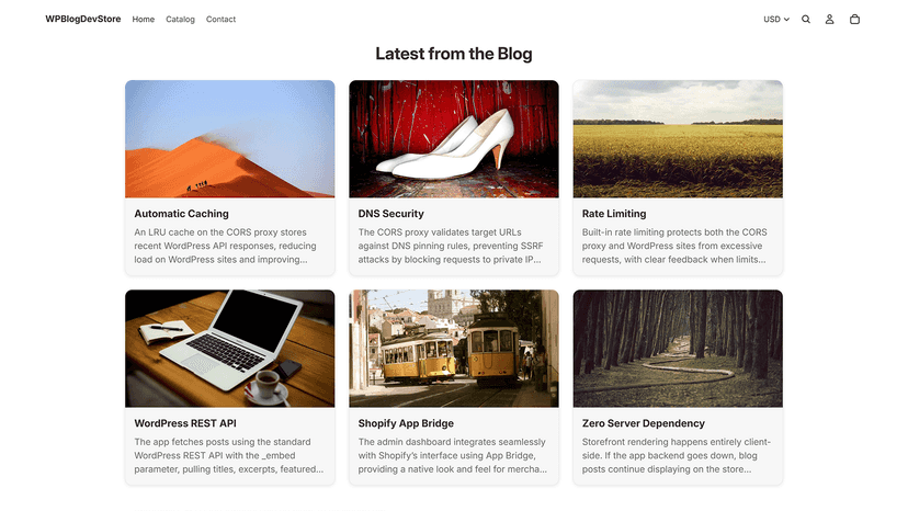 WP Blog Feed Demo
