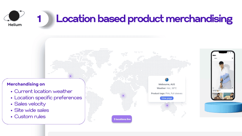 Location based product merchandising