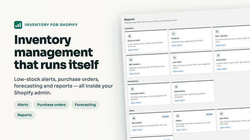 Inventory Management for Shopify