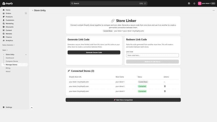 Manage Stores