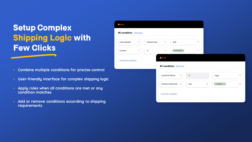 User friendly interface to hide shippings