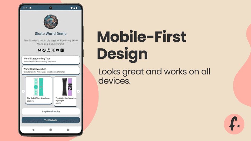 Mobile first Link in Bio Page