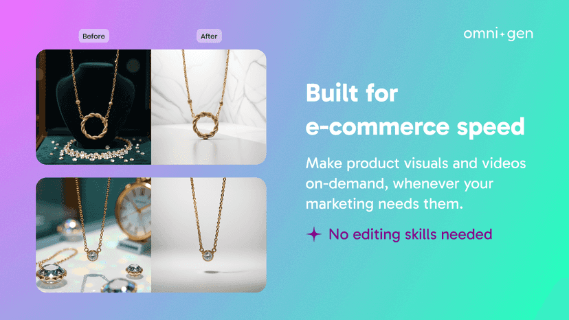 OmniGen is built for e-commerce speed.