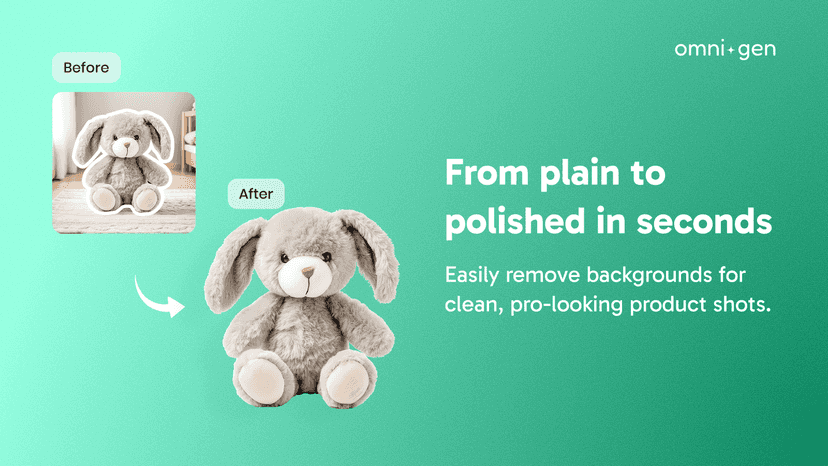 Remove backgrounds for clean, pro-looking product shots.