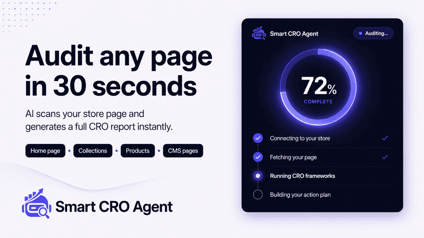 AI scans your store page and generates a full CRO Report