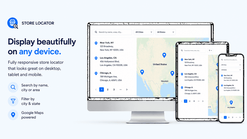 beautiful mobile responsive store locator design