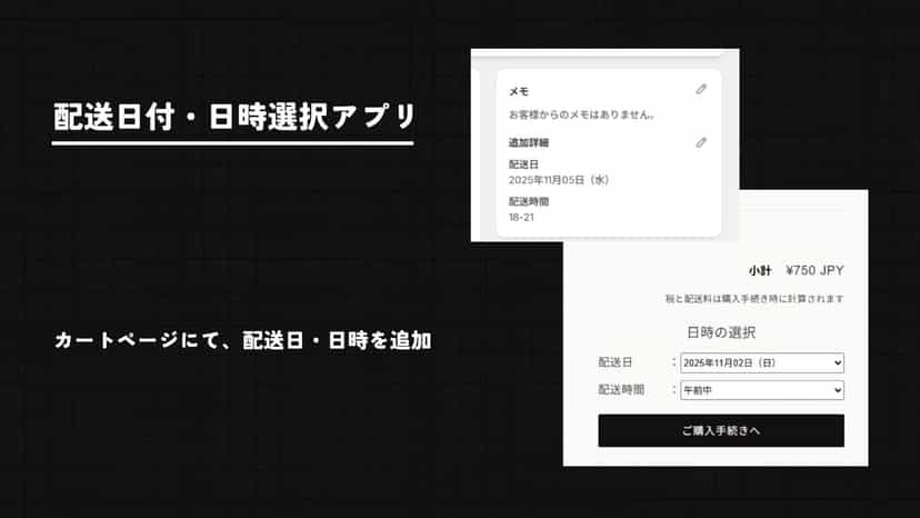 Specify delivery date and time