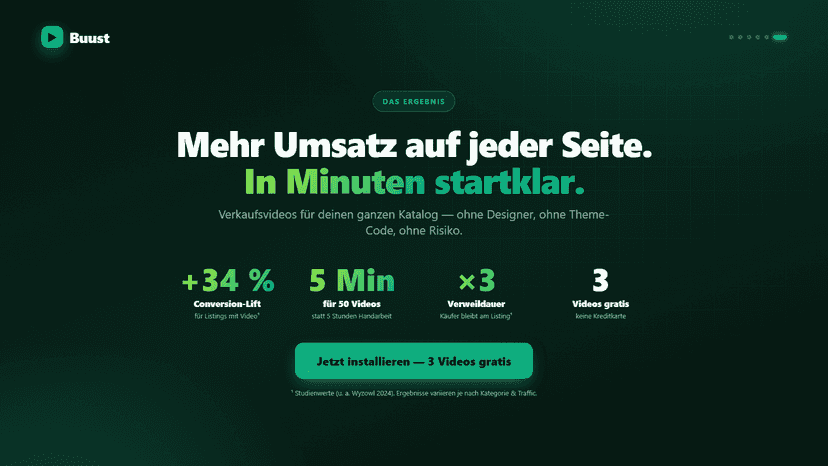 Mehr Umsatz, höhere Conversion, 3 Videos gratis testen