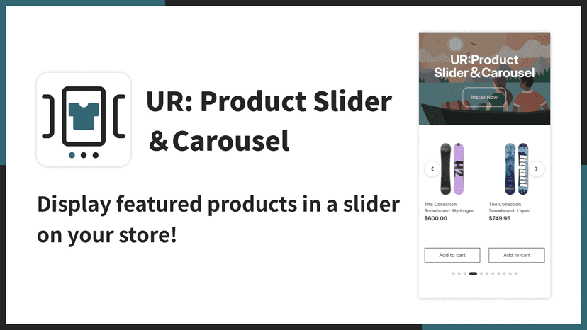 Display featured products in a slider on your store!