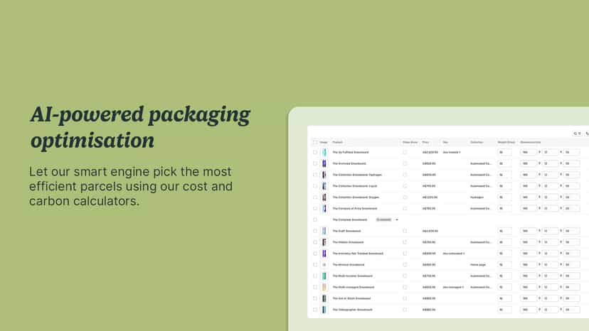 AI packaging optimisation
