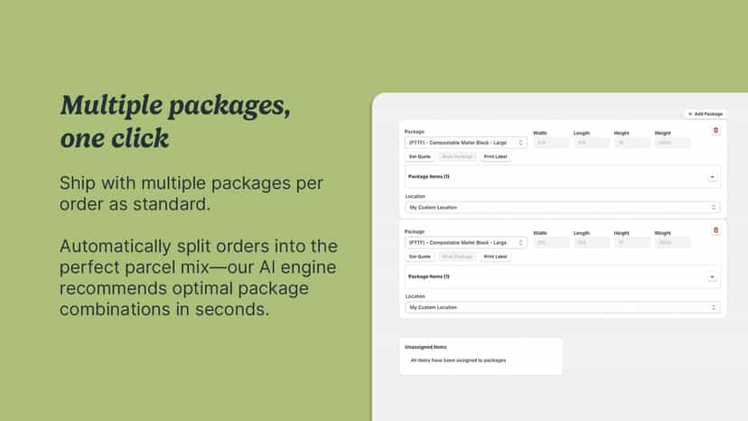 Multi-package shippments