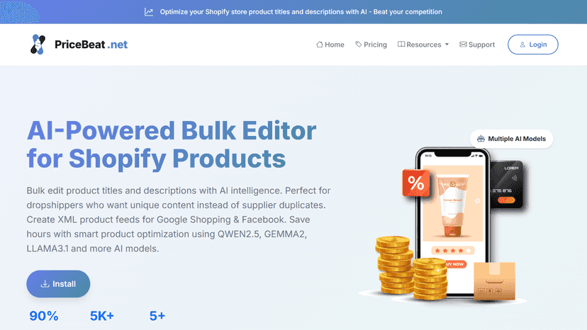 Product Bulk editor & Product feeds