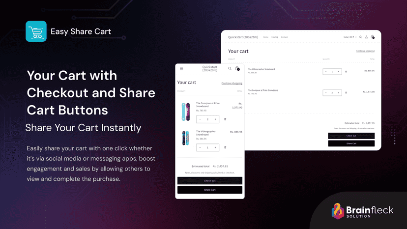 Easy Share Cart – Checkout & share carts instantly to boost sale