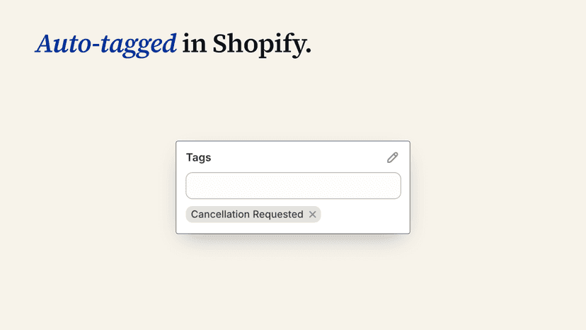 Auto-tagged in your orders.