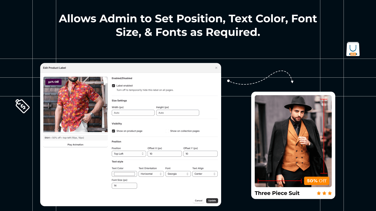 Assigning Label to a product