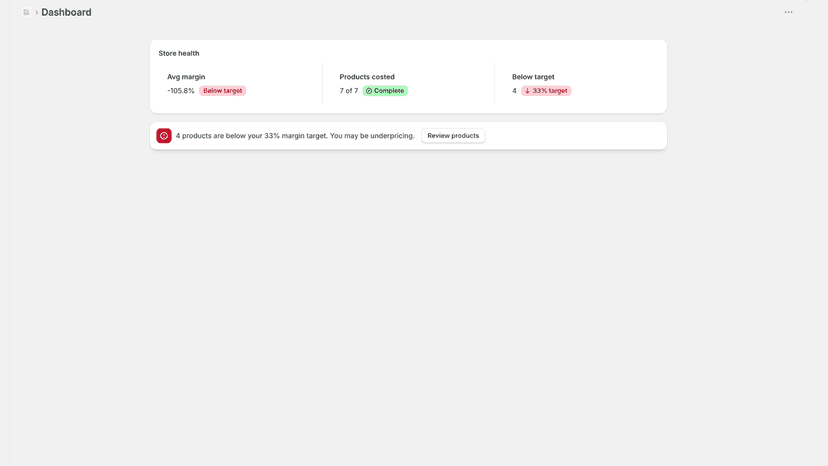 Dashboard Page