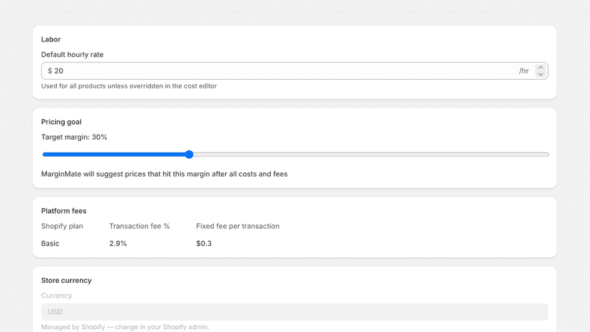 Settings Page