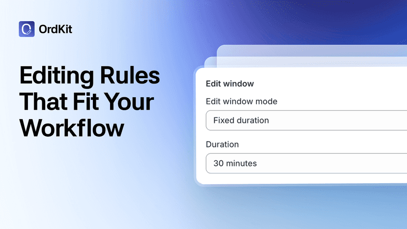 Editing rules that fit your workflow