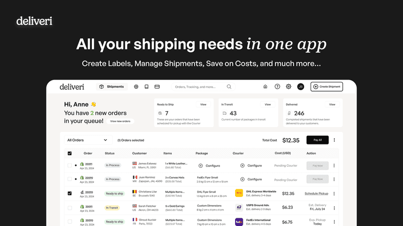 Deliveri shopify