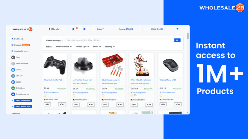 Access 1 Million+ Dropship-ready Products