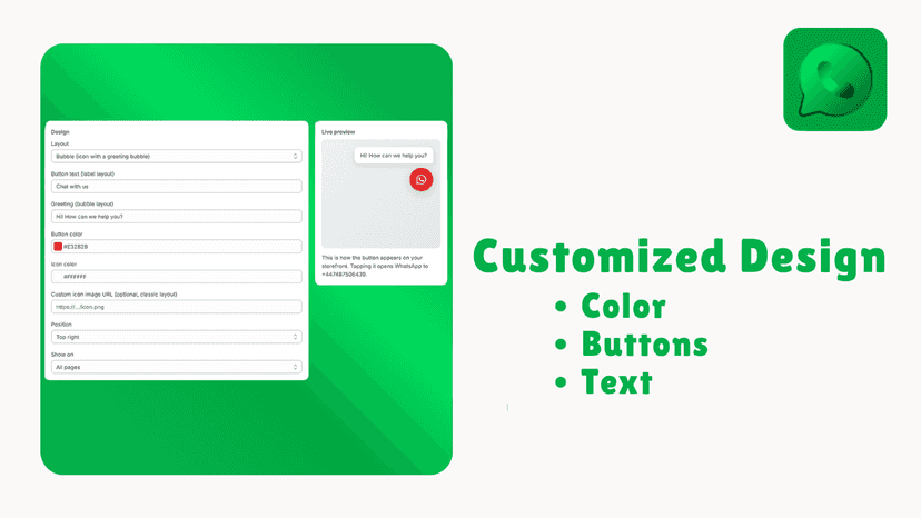 Design WhatsApp Chat Button