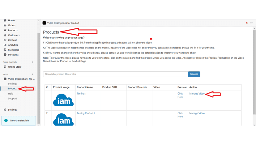 On product page it show first 50 products.
