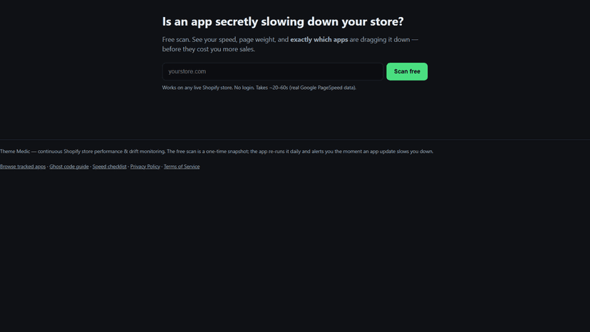 Enter your Shopify store URL to run a free speed scan
