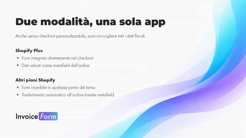 InvoiceForm una sola app due modalità di raccolta dati