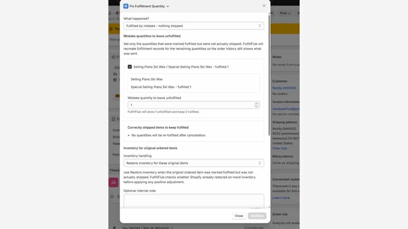 fulfillflub options form