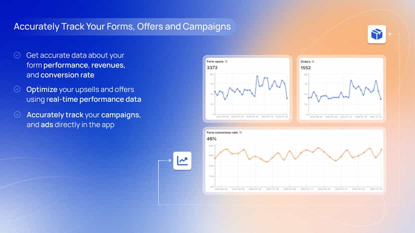 Track and analyze the performance of your form and offers